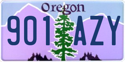 OR license plate 901AZY