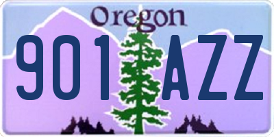 OR license plate 901AZZ