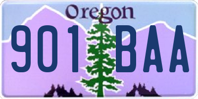 OR license plate 901BAA
