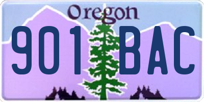 OR license plate 901BAC