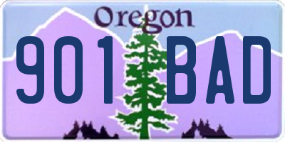 OR license plate 901BAD