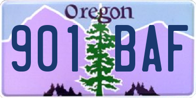 OR license plate 901BAF