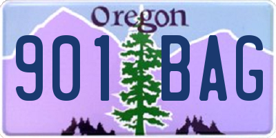 OR license plate 901BAG