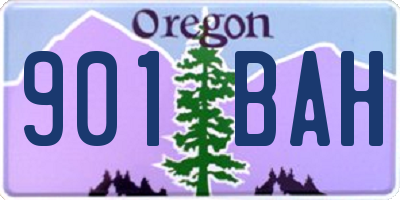 OR license plate 901BAH