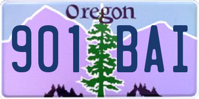 OR license plate 901BAI