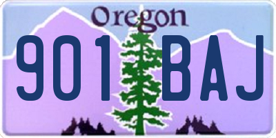 OR license plate 901BAJ