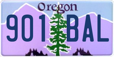 OR license plate 901BAL