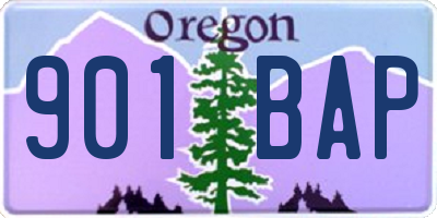 OR license plate 901BAP