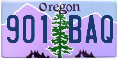 OR license plate 901BAQ