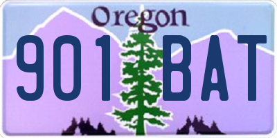 OR license plate 901BAT