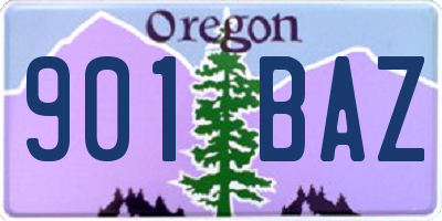 OR license plate 901BAZ