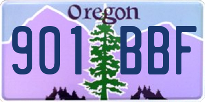 OR license plate 901BBF