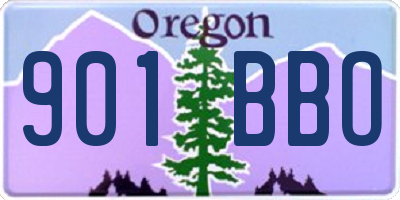 OR license plate 901BBO