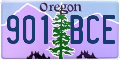 OR license plate 901BCE