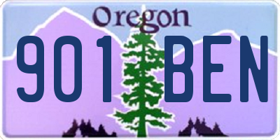 OR license plate 901BEN