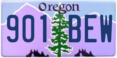 OR license plate 901BEW