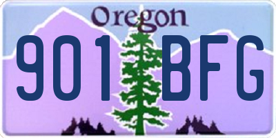 OR license plate 901BFG