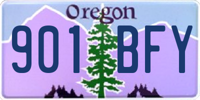 OR license plate 901BFY