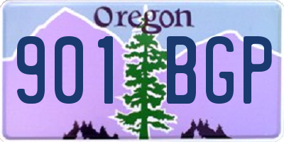 OR license plate 901BGP