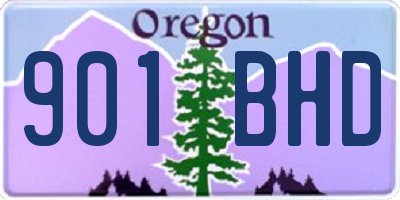 OR license plate 901BHD