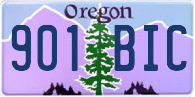 OR license plate 901BIC