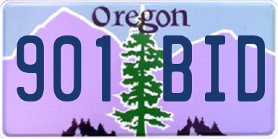 OR license plate 901BID