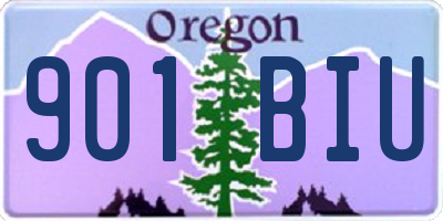 OR license plate 901BIU