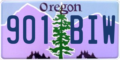 OR license plate 901BIW