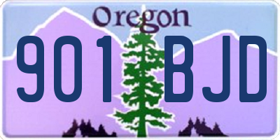 OR license plate 901BJD