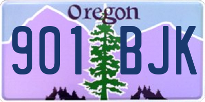 OR license plate 901BJK