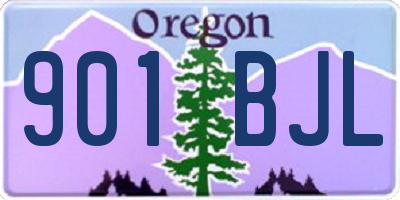 OR license plate 901BJL