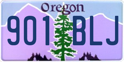 OR license plate 901BLJ