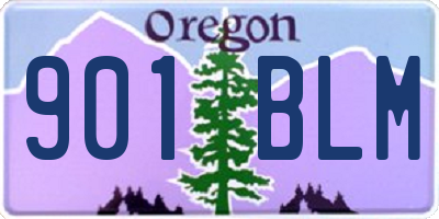 OR license plate 901BLM