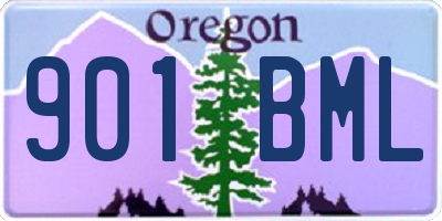 OR license plate 901BML