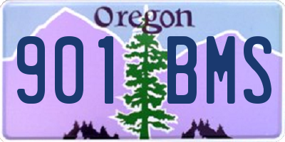 OR license plate 901BMS
