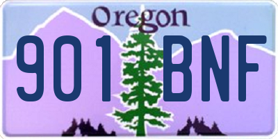 OR license plate 901BNF