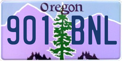 OR license plate 901BNL