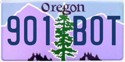 OR license plate 901BOT