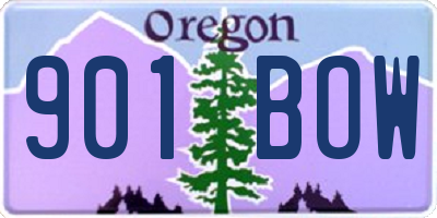 OR license plate 901BOW