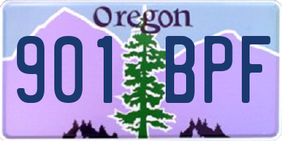OR license plate 901BPF