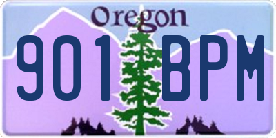OR license plate 901BPM