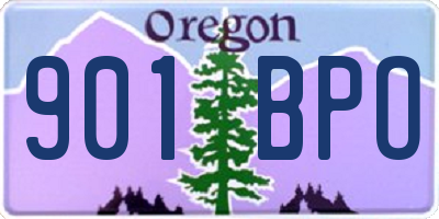 OR license plate 901BPO