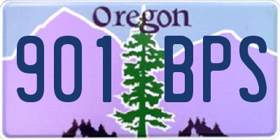 OR license plate 901BPS