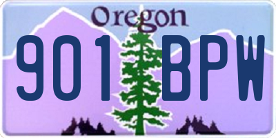 OR license plate 901BPW