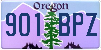 OR license plate 901BPZ
