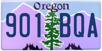 OR license plate 901BQA