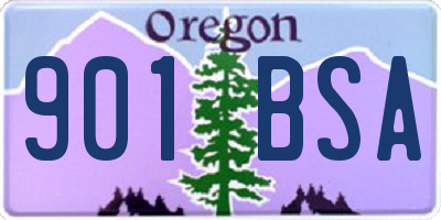 OR license plate 901BSA