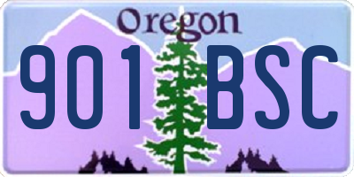OR license plate 901BSC