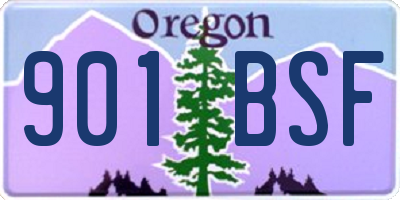 OR license plate 901BSF