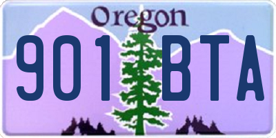 OR license plate 901BTA